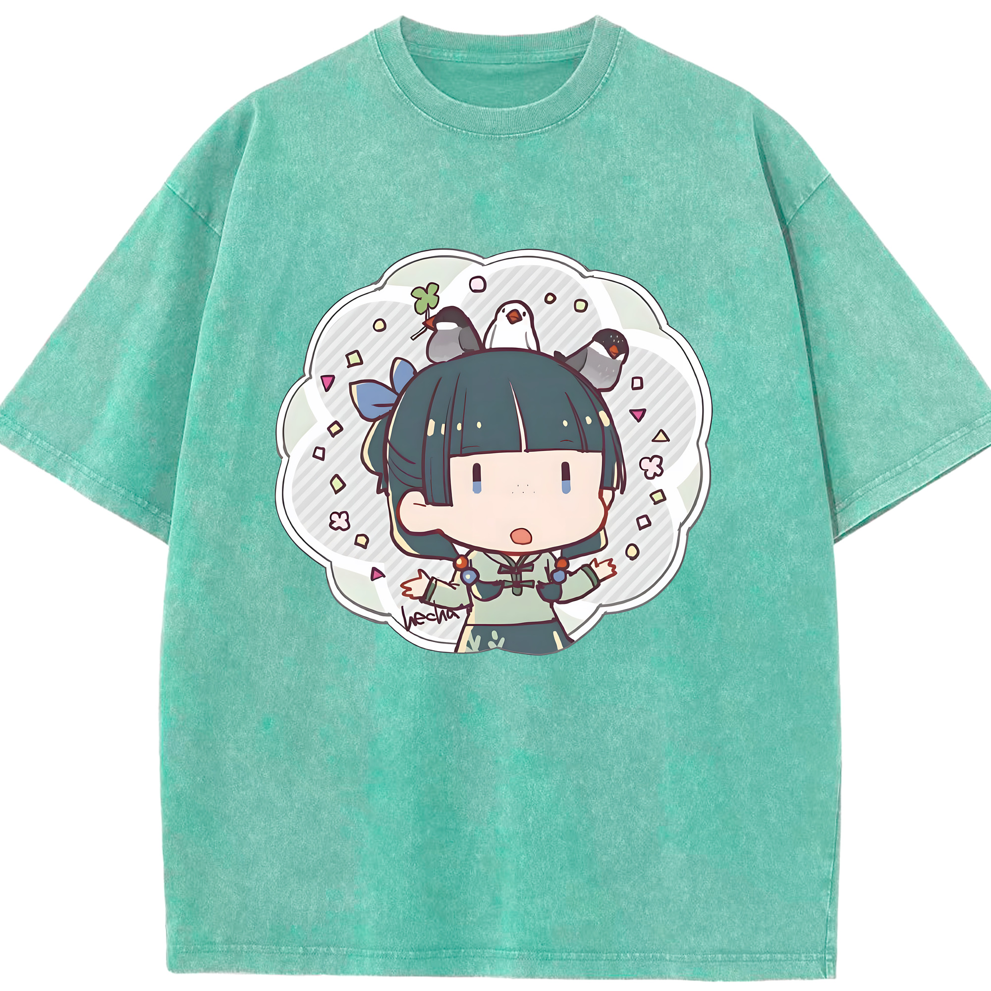 （画像用） 薬屋のひとりごと The Apothecary Diaries 綿100% ヴィンテージ風 半袖Tシャツ（フロントプリント）